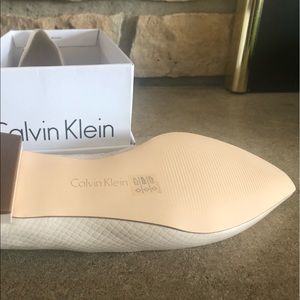 Calvin Klein cream flats